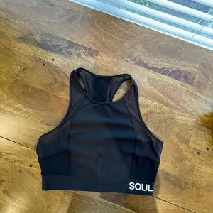 Black Soul Cycle Lulu Lemon top.